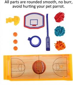 img 2 attached to Durable Pet Parrot Basketball Exercise Training Toy Set - Enhance Bird Intelligence And Skills With Educational Bird Toy