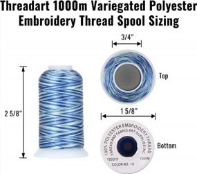 img 3 attached to 40Wt 1000M Polyester Embroidery Thread Set - 4 Pastel Variegated Shades - 5 Sets Available