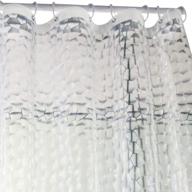 waterproof and sturdy: wimaha heavy duty shower curtain liner with 3d watercube effect and magnets for maximum support - suits all bathroom and shower sizes logo