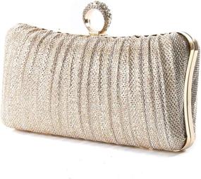 img 3 attached to 👛 Glitter Pleated Evening Rhinestone Handbags & Wallets for Women at Clutches & Evening Bags - Improved SEO