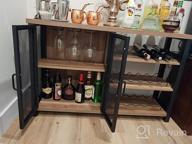 img 1 attached to 47 Inch BON AUGURE Industrial Bar Cabinet With Removable Wine Rack - Rustic Farmhouse Liquor Cabinet For Home review by Eric Brooks