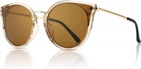 img 4 attached to Chic And Protective: SUNGAIT'S Oversized Polarized Cat Eye Sunglasses For Women