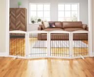 🐾 pawland extra wide and tall dog gate: secure your house with a foldable wire pet gate! logo