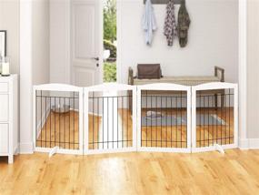 img 3 attached to 🐾 PAWLAND Extra Wide and Tall Dog Gate: Secure Your House with a Foldable Wire Pet Gate!