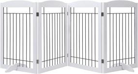 img 1 attached to 🐾 PAWLAND Extra Wide and Tall Dog Gate: Secure Your House with a Foldable Wire Pet Gate!