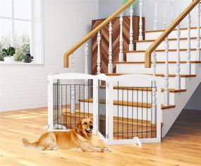 img 2 attached to 🐾 PAWLAND Extra Wide and Tall Dog Gate: Secure Your House with a Foldable Wire Pet Gate!