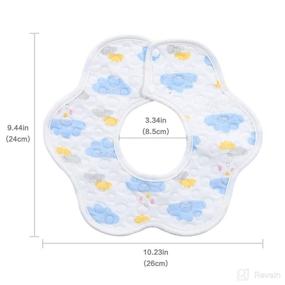 img 3 attached to Soft and Waterproof Baby Bibs for Girls and Boys - 10-Pack, 360° Rotate for Eating and Drooling