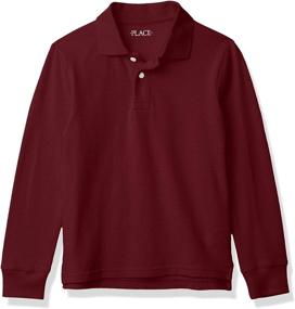 img 3 attached to Childrens Place Uniform Sleeve Pique Boys' Clothing at Tops, Tees & Shirts