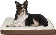 🐶 petmaker orthopedic dog bed – 2-layer memory foam bed w/machine washable sherpa top cover – 36x27 large dog bed for up to 65lbs – brown color logo