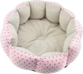 img 2 attached to Cozy Winter Bedding For Small Animals: FLAdorepet Rabbit Guinea Pig Cat House In Soft Pink (S(10Inch))