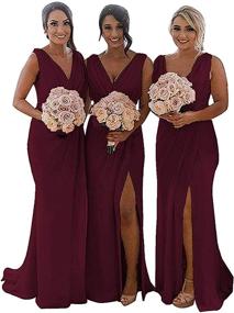 img 4 attached to Caraelm Bridesmaid Dresses Chiffon Wedding Women's Clothing : Dresses