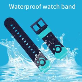 img 3 attached to Kids Smartwatch Replacement Bands,Compatible With Kidizoom DX2 PROGRACE VTech SZBXD Sonic The Hedgehog Jaybest MeritSoar Silicone Watch Strap 16Mm For Boys And Girls Gifts