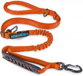 img 4 attached to Heavy Duty Dog Leash For Large & Medium Dogs By IOKHEIRA - Adjustable, Multifunctional, Orange