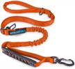 heavy duty dog leash for large & medium dogs by iokheira - adjustable, multifunctional, orange logo