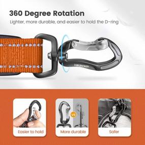 img 2 attached to Heavy Duty Dog Leash For Large & Medium Dogs By IOKHEIRA - Adjustable, Multifunctional, Orange