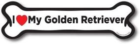 img 1 attached to Golden Retriever Dog Bone Magnet Decal - High Quality 2x7 Inches Automotive Magnet for Cars, Trucks, and SUVs