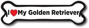 img 2 attached to Golden Retriever Dog Bone Magnet Decal - High Quality 2x7 Inches Automotive Magnet for Cars, Trucks, and SUVs