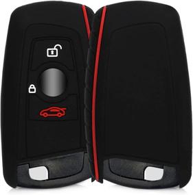 img 4 attached to 🔑 Enhance Your BMW Key with the Stylish kwmobile Black/Red Key Cover