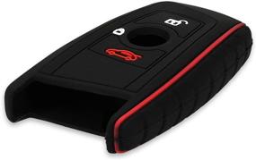 img 1 attached to 🔑 Enhance Your BMW Key with the Stylish kwmobile Black/Red Key Cover