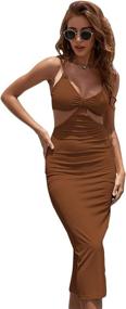 img 4 attached to SOLY HUX Backless Spaghetti Knitted Women's Clothing ~ Dresses