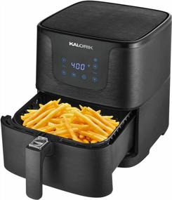 img 3 attached to Kalorik 3.5Qt Digital Air Fryer Pro - матовый черный | Профессиональная кулинария