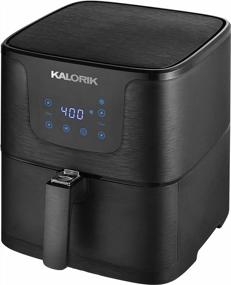 img 2 attached to Kalorik 3.5Qt Digital Air Fryer Pro - матовый черный | Профессиональная кулинария