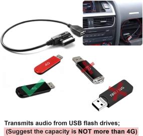 img 2 attached to 🎵 Premium CHELINK AMI MMI USB Cable: Audi Music Interface Adapter for USB Devices - Compatible with A-UDI V-W J-etta GTI GLI P-assat CC T-iguan T-ouareg EOS