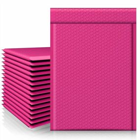 img 4 attached to 25 упаковок Fuxury Pink Bubble Mailers - водонепроницаемые мягкие конверты для безопасной доставки и упаковки товаров для малого бизнеса, 10,5x16 дюймов, самоклеящийся клей, # 5
