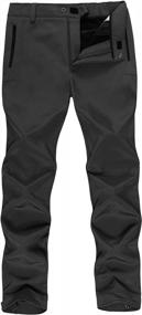 img 4 attached to Wespornow Мужские зимние лыжные/походные штаны: утепленные, с флисовой подкладкой, водонепроницаемые для активного отдыха в холодную погоду