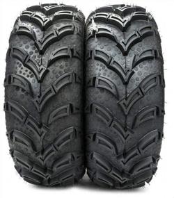 img 3 attached to Set Of 2 All-Terrain Tubeless ATV UTV Tires - 25X8-12 Front 6PR, Ideal For Off-Roading And Outdoor Adventures By Parts-Diyer