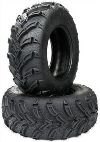 img 4 attached to Set Of 2 All-Terrain Tubeless ATV UTV Tires - 25X8-12 Front 6PR, Ideal For Off-Roading And Outdoor Adventures By Parts-Diyer