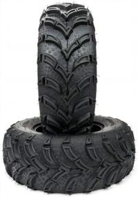 img 2 attached to Set Of 2 All-Terrain Tubeless ATV UTV Tires - 25X8-12 Front 6PR, Ideal For Off-Roading And Outdoor Adventures By Parts-Diyer