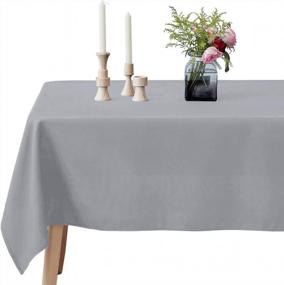 img 4 attached to Soft And Durable 70 X 120 Inch Polyester Tablecloth - Perfect For Weddings, Parties, And Restaurants!