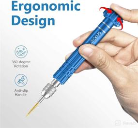 img 1 attached to 🛠️ 5-in-1 Multifunctional Precision Screwdriver Repair Tool Kit for iPhone, iPad, Electronics, Laptop, Tablet, Eyeglass - Includes Phillips, Pentalobe, Tri-Point, and Torx Magnetic Screwdrivers