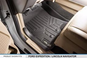 img 3 attached to 🔥 MAXLINER Floor Mats 3 Row Liner Set for 2011-2017 Expedition EL / Navigator L with 2nd Row Bench Seat or Console in Sleek Black - Enhanced SEO