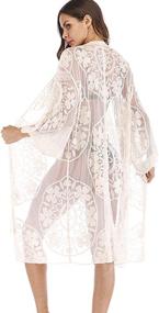 img 3 attached to Womens Beach Cardigan Summer Kimono Women's Clothing ~ Swimsuits & Cover Ups