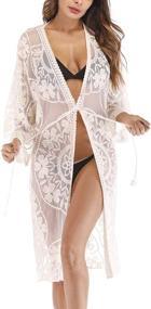 img 4 attached to Womens Beach Cardigan Summer Kimono Women's Clothing ~ Swimsuits & Cover Ups