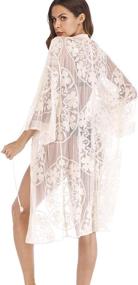 img 1 attached to Womens Beach Cardigan Summer Kimono Women's Clothing ~ Swimsuits & Cover Ups