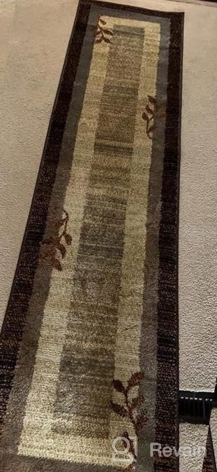 img 1 attached to Modern Black And Blue Clover Patterned Area Rug, 5'2"X7'2" Rectangle By Home Dynamix Royalty review by Ashley Baldwin