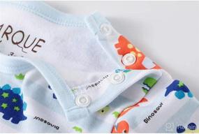 img 2 attached to 👶 Marquebaby Organic Cotton Lightweight Baby Sleep Gown - Convenient Diaper Changing Sleeper with Mitten Cuffs (0-18 Months)