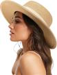 stay sun safe in style with camptrace women's wide brim straw beach hat logo
