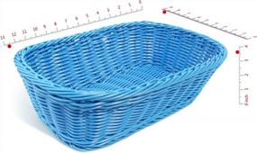 img 2 attached to Waterproof Dark Blue Rectangular Hand Woven Colorbasket For Storage
