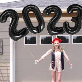 img 1 attached to Ring In The New Year With 40-Inch Black Foil 2023 Balloons!