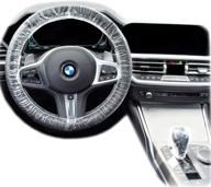 🚗 hygienic steering wheel protection: 200-piece set of clear plastic disposable steering wheel covers with gear selector covers логотип