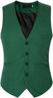 cloudstyle mens v-neck dress suit business casual suit vest waistcoat 5 button slim fit logo