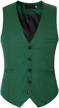 cloudstyle mens v-neck dress suit business casual suit vest waistcoat 5 button slim fit logo