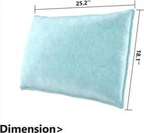 img 3 attached to Soft Back Cushions With Polyester Cover For Modular Sofa - Rectangle Shape, Aqua Blue, 25.2X18.1 Inch By HONBAY