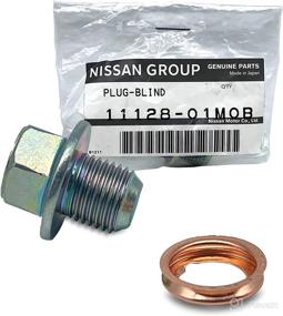 img 4 attached to Oil Pan Drain Plug Washer - 11128-01M0B & 11026-JA00A Compatible with Nissan Models from 1980 to 2016