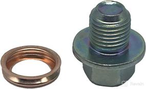 img 1 attached to Oil Pan Drain Plug Washer - 11128-01M0B & 11026-JA00A Compatible with Nissan Models from 1980 to 2016