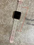 img 1 attached to 3-Pack Compatible Apple Watch Band Women 41/40/38Mm Soft Silicone Lace Flower Cutouts Scalloped Breathable Waterproof Sweatproof IWatch Series 8 7 6 5 4 3 2 1 SE Bands For Girls Teens. review by Mike Maez